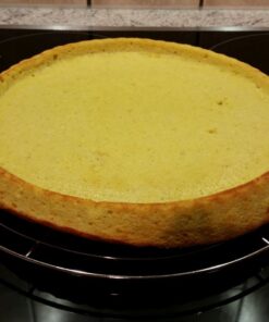 So sieht ein Obstboden aus dem Kuchenzauber aus. Jetzt muss er nur noch lecker belegt werden.