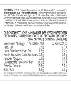 Wuppertaler Sonnenblumenbrot low-carb keto glutenfrei paleo Eiweißbrot Backmischung