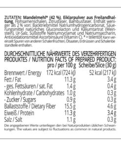 Mandelbrioche low-carb keto glutenfrei Eiweißgebäck Backmischung OHNE Zuckerzusatz
