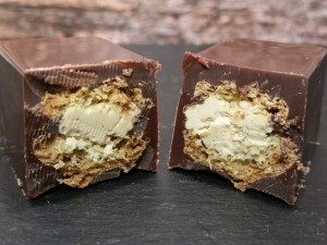 Schokoriegel Eclair mit Haselnusscreme