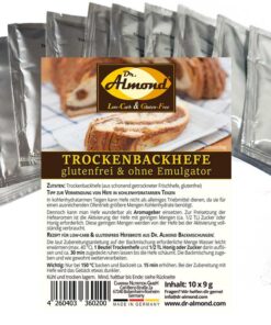 Trockenbackhefe Trockenhefe Backhefe glutenfrei low-carb Hefebrot Hefegebäck