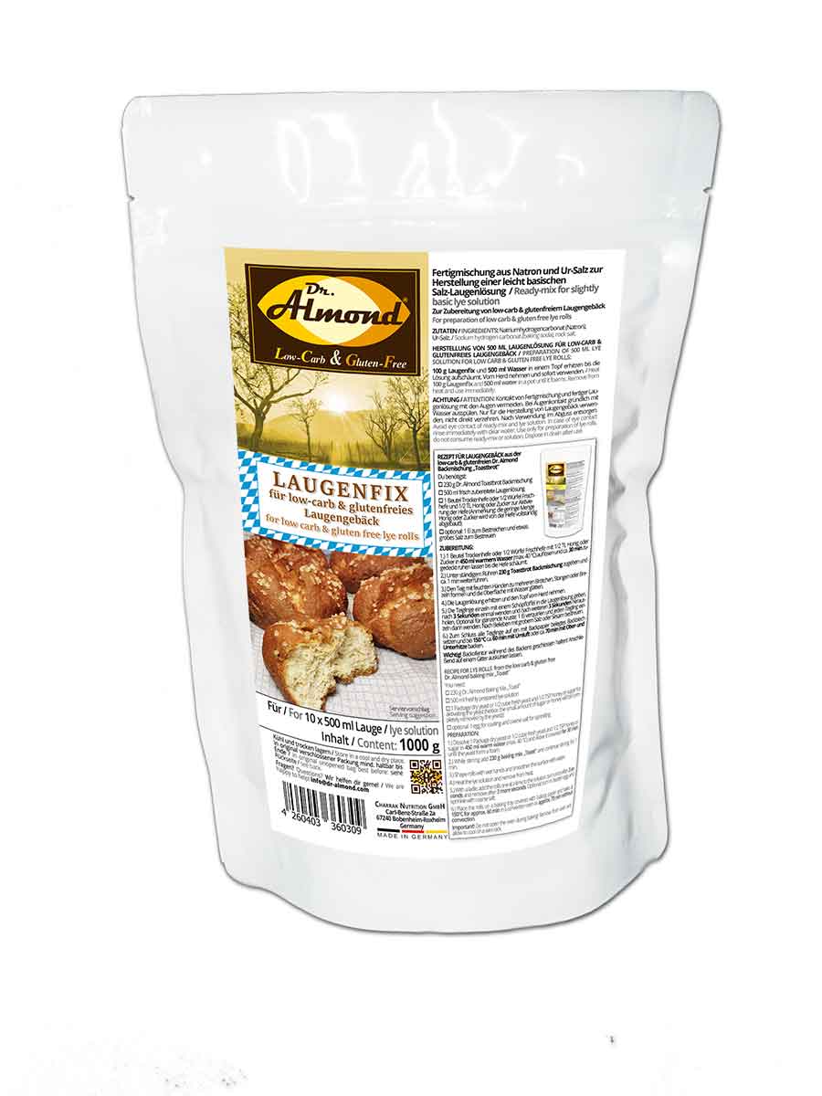 Laugenfix lauge natrofür low carb glutenfreies Laugengebäck Laugenbrezel