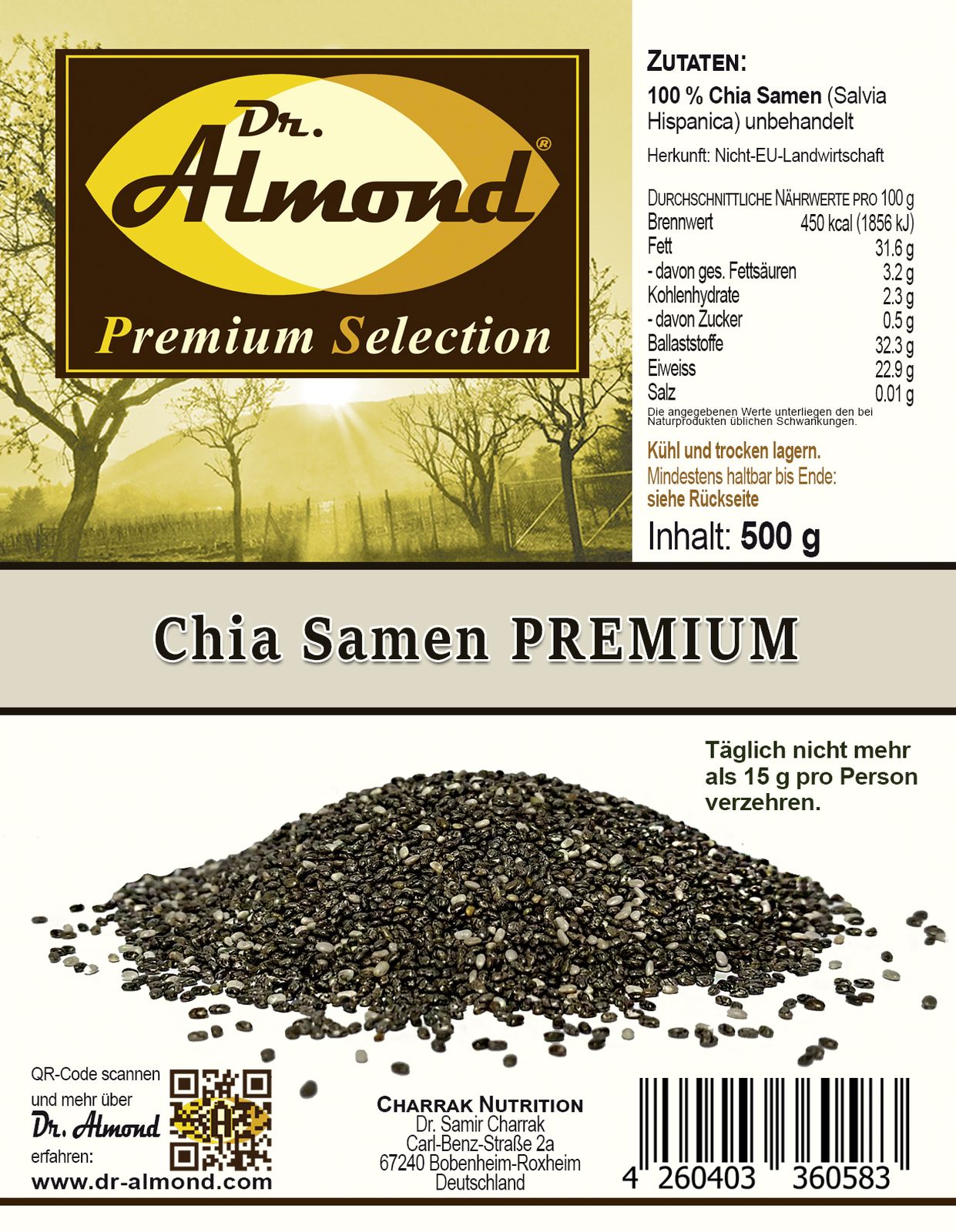 CHIA Samen PREMIUM 500 g – Bild 3