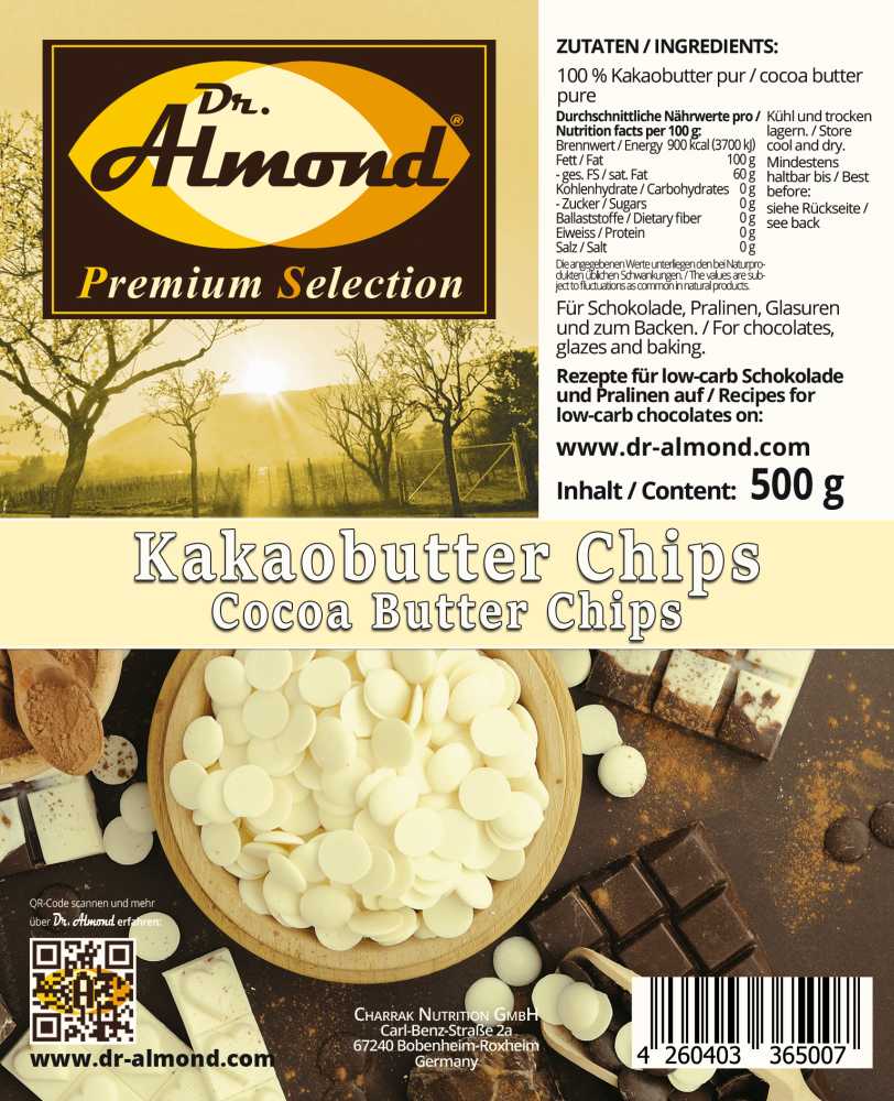 kakaobutter chips lowcarb schokolade