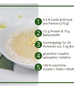 Frühstücksbrei low carb glutenfrei vegan PUR 400 g