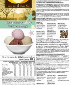 Eiscremezauber Eismischung Eispulver Eisbasis low-carb glutenfrei OHNE Zuckerzusatz