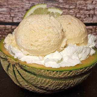 Melonen-Eis Canteloupe zuckermelone low-carb Eiscreme Protein-Eis Proteineis