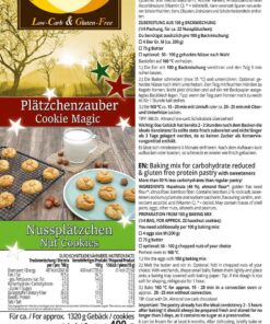 Plätzchenzauber-NUSSPLÄTZCHEN low carb glutenfrei keto zuckerfrei