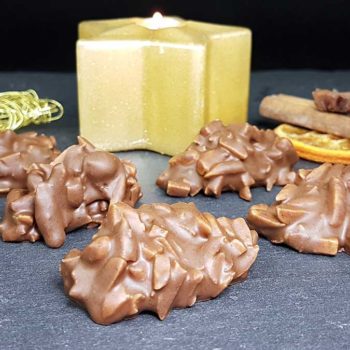 Low-Carb Schoko-Mandel-Berge Schoko-Crossies zuckerfrei keto paleo Weihnachtsgeschenk Selbstgemacht Rezept