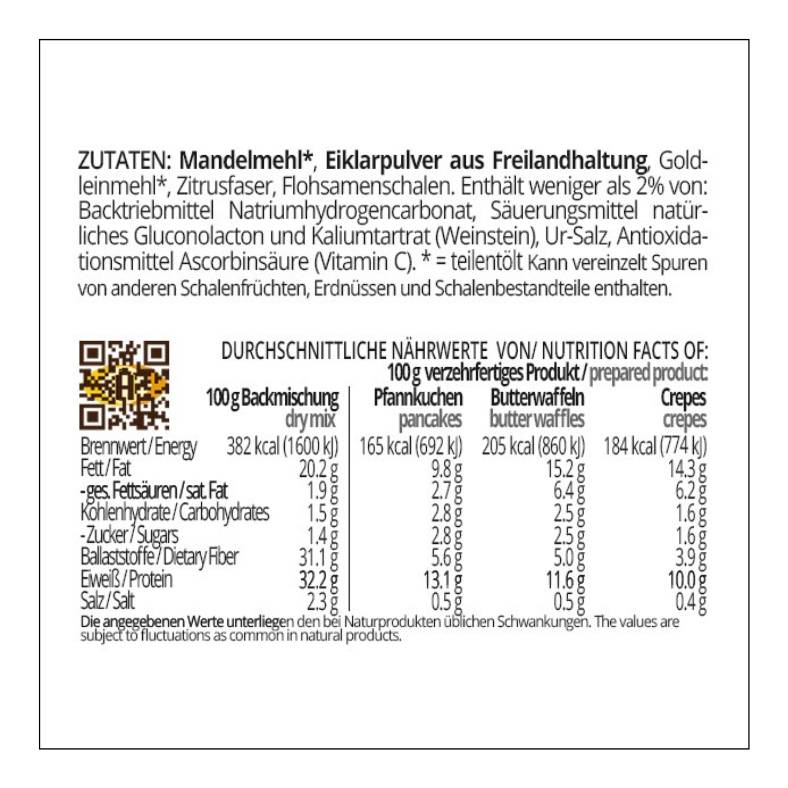 Pfannkuchen & Waffel Teig low carb glutenfrei sojafrei – für Protein Pancakes Crepes und vieles mehr – ungesüsst