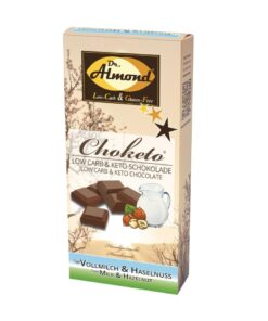 Keto Schokolade VOLLMILCH & HASELNUSS – 3 Tafeln