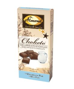 CHOKETO Low Carb & Keto Schokolade Typ VOLLMILCH PUR – 3 Tafeln – handgemacht
