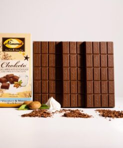 CHOKETO Low Carb & Keto Schokolade Typ VOLLMILCH & MANDEL – 3 Tafeln – handgemacht