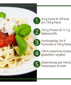 Pastazauber CLASSICO Pasta Fertigmischung für Nudeln, Spaghetti & Spätzle low carb keto glutenfrei