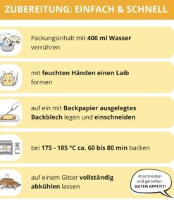 Bauerntoast low-carb keto glutenfrei paleo Eiweissbrot Backmischung mit 0.1 g Kohlenhydrate NUSSFREI