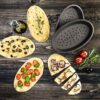 Lurch Flexiform Pizza Schiffchen Fladenbrot Backform gelocht 2er braun