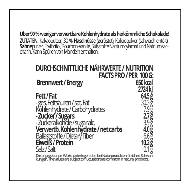 CHOKETO Low Carb & Keto Schokolade ZARTBITTER & HASELNUSS – 3 Tafeln – handgemacht