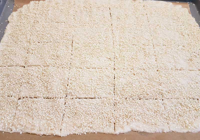 Rezept Sesam-Knäckebrot lowcarb glutenfrei