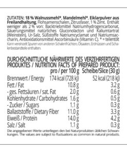 Walnuss-Zimt Brioche Backmischung für low carb keto & glutenfreies Eiweissgebäck