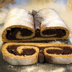 Rezept Gewickelter Marzipan-Rum-Schoko-Stollen lowcarb