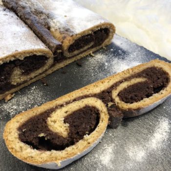 Rezept Gewickelter Marzipan-Rum-Schoko-Stollen lowcarb
