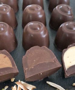 Choketo Low Carb & Keto Pralinés NOUGAT & MANDEL-KARAMELL Großpackung mit 12 gefüllten, handgemachten Pralinen - Schokolade & Füllungen ohne Zuckerzusatz – xylitfrei