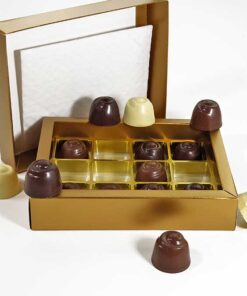 Choketo Low Carb & Keto Pralinés Großpackung mit 12 gefüllten, handgemachten Pralinen - Schokolade & Füllungen ohne Zuckerzusatz – xylitfrei