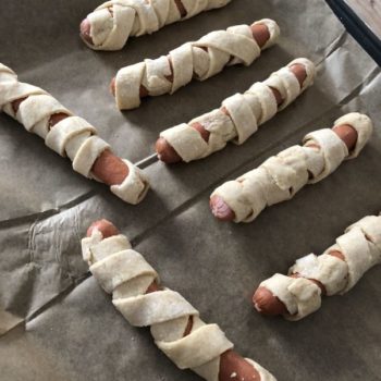Rezept Mumienwürstchen für Halloween lowcarb glutenfrei