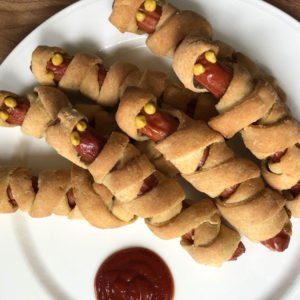 Rezept Mumienwürstchen für Halloween lowcarb glutenfrei