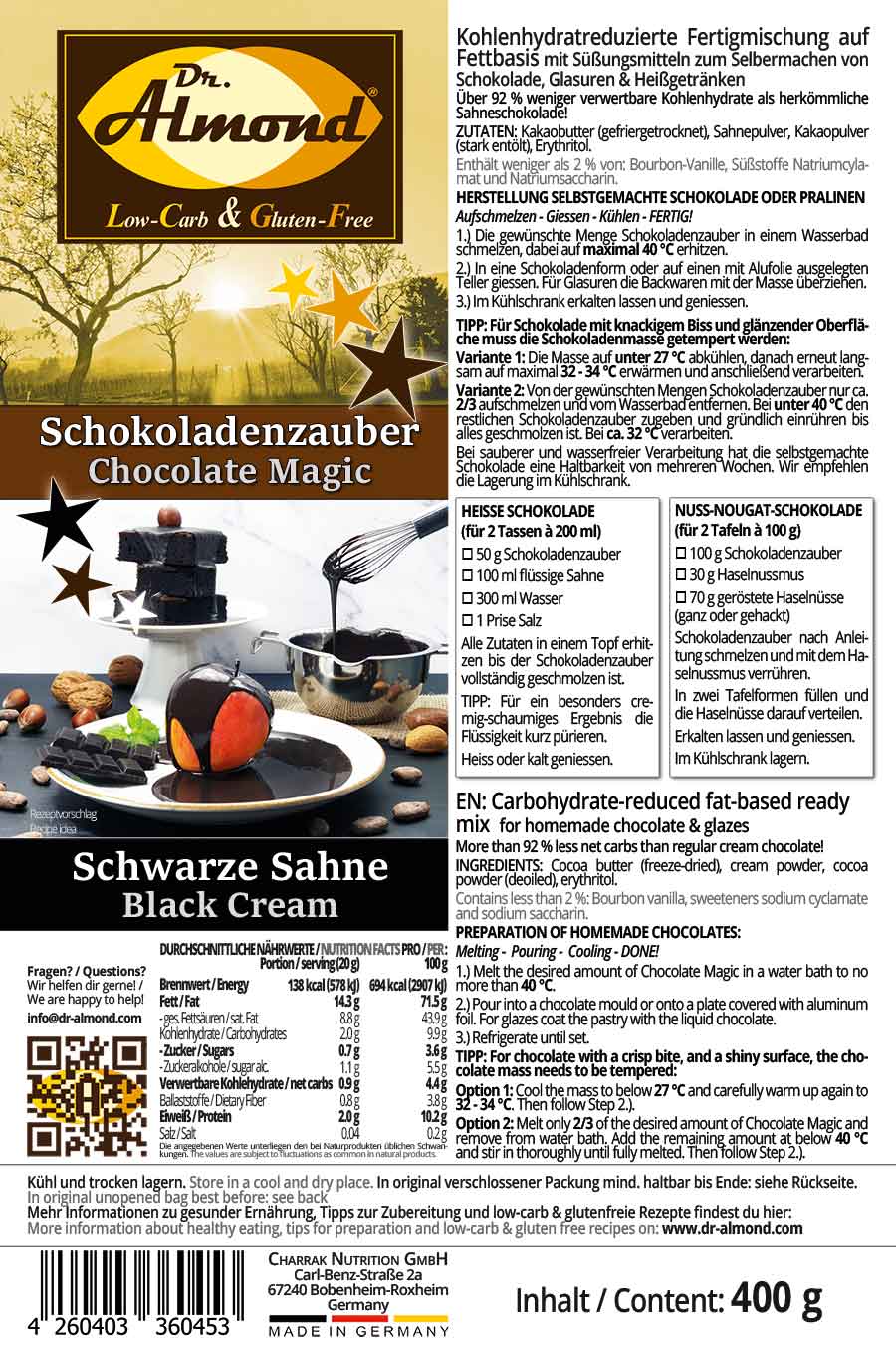 Schokoladenzauber-Schwarze-Sahne-zuckerfrei-low-carb-Schokolade-Pulver