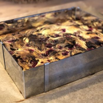 Rezept Cheesecake-Brownies mit Himbeeren lowcarb glutenfrei