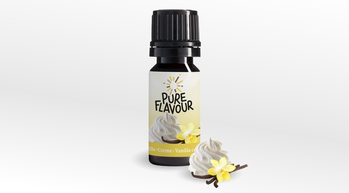 Pure Flavour VANILLE-CREME Aroma 30 ml Tropfen Drops ungesüsst zuckerfrei