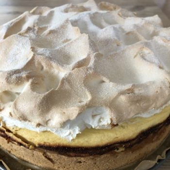 Rezept Rhabarber-Käsekuchen mit Baiserhaube lowcarb glutenfrei