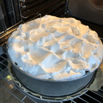 Rezept Rhabarber-Käsekuchen mit Baiserhaube lowcarb glutenfrei