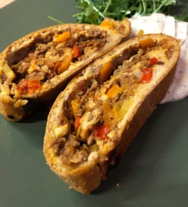 Rezept Hackfleisch-Gemüse-Strudel low carb glutenfrei