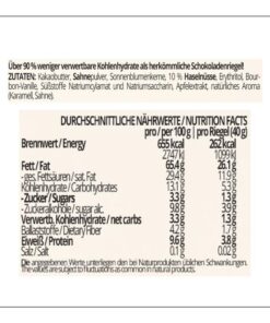 Choketo RIEGEL Haselnuss-Karamell-Crunch Müsli | low carb & keto Schokolade | handgemacht | ohne Zuckerzusatz | 12er Pack