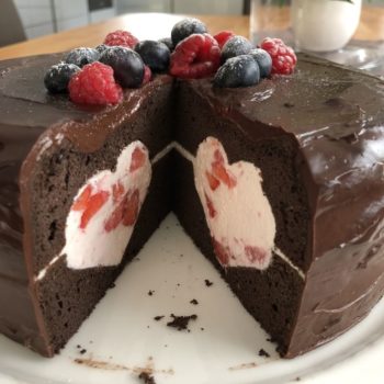 Rezept Schokoladentorte mit Erdbeer-Ricotta-Joghurt-Füllung lowcarb glutenfrei