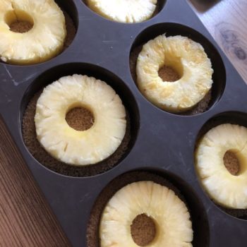 Rezept Ananas-Pancake-Dessert mit Nougatkern lowcarb