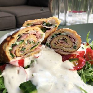 Rezept Herzhafte Pfannkuchen-Röllchen lowcarb glutenfrei