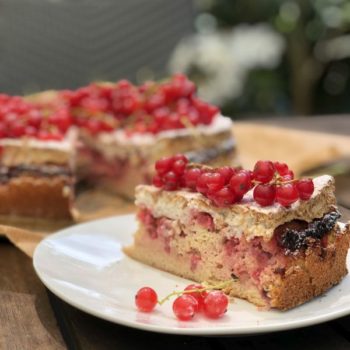 Rezept Johannisbeerkuchen mit Kokos Baiserhaube lowcarb keto kalorienarm