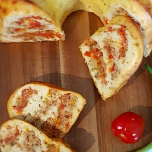 Rezept Pikanter Sommergugelhupf lowcarb glutenfrei