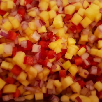 Rezept Zucchini Pancakes mit Mango - Salsa lowcarb glutenfrei