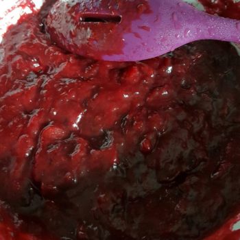 Rezept Quarkknödel aus dem Backrohr mit Zwetschgenpudding an Rotweinzwetschgen lowcarb glutenfrei