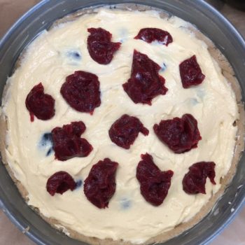 Rezept Pflaumen-Käsekuchen mit Baiserhaube lowcarb glutenfrei