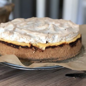 Rezept Pflaumen-Käsekuchen mit Baiserhaube lowcarb glutenfrei