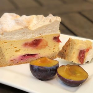 Rezept Pfaumen-Käsekuchen mit Baiserhaube lowcarb glutenfrei