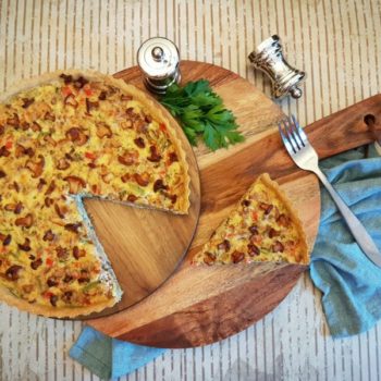 Rezept Pilzquiche mit Pfifferlingen Eierschwammerl lowcarb glutenfrei
