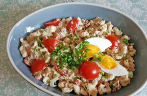 Rezept Spätzle Thunfischsalat mit Sauerrahmdressing lowcarb glutenfrei