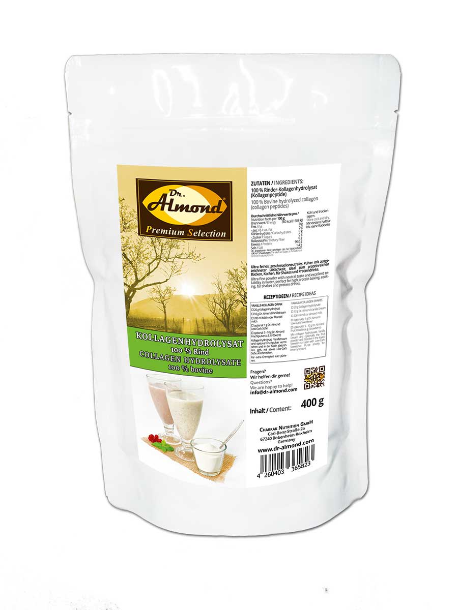 KOLLAGENHYDROLYSAT 100 % Rinderkollagen Kollagenpeptide - geschmacksneutral | beste Löslichkeit | ideal für Shakes
