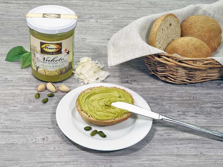 Nuketo PISTAZIE & KOKOS Gourmet Nougat-Creme low carb keto | ohne Zuckerzusatz | ohne Palmöl
